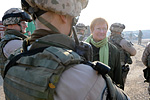  Under presidentens besök i Afghanistan var vädret vintrigt och soligt. Elina Katajamäki/Försvarsmakten 