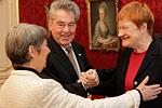 Republikens president Tarja Halonen träffade Österrikes förbundspresident Heinz Fischer och Italiens president Giorgio Napolitano i Wien lördagen den 11 december 2010. Bild Österrikes förbundspresidents kansli 